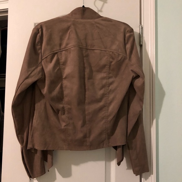 Womens edyson faux suede drape jacket - Picture 4 of 5